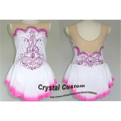 Custom Ice Figure Skating Dress For Kids Fashion New Brand Competition Figure Skating Dresses Crystal DR3650