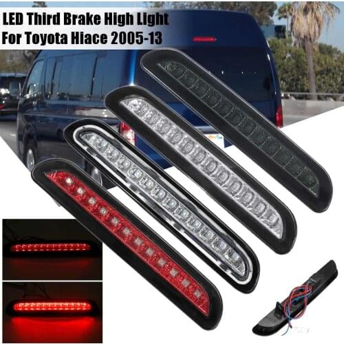 Smoked 12 LED Third Rear Tail Brake Stop Light Reverse Lamp for Toyota Hiace 2005 2006 2007 2008 2009 2010 2012 2013