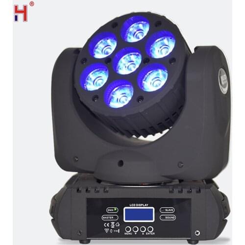 Lyre Led 7X12W Moving Head Wash Light Rgbw Mixed Color Stage Lighting Effect For Dj Disco Party Night Club (2Pcs/Lot)
