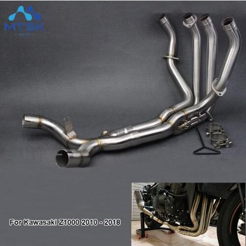Motorcycle Modified Stainless Steel Exhaust Muffler Front Pipe Tube Full System For Kawasaki Z1000 2010 2011 2012 2013-2018