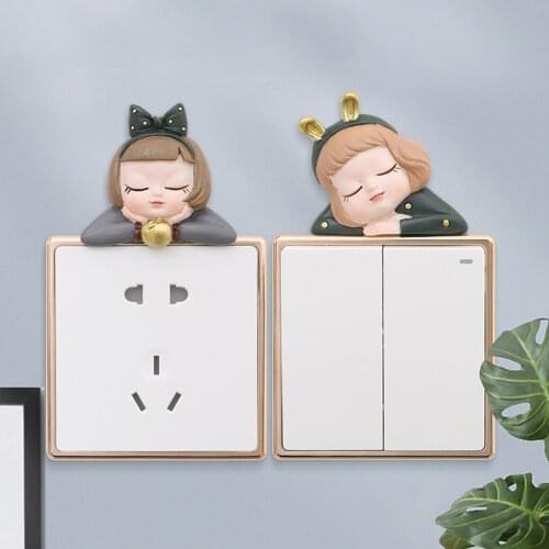 Wall Sticker Decor Livingroom Cute Girls Switch Decal Stickers Home Office