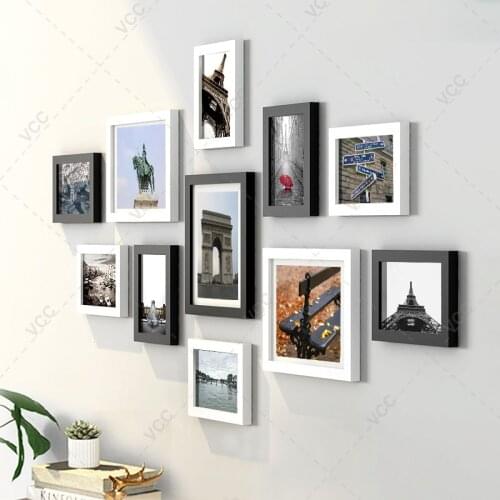 11Pcs Natural Wood Picture Frames For Wall Hanging,Thicken Photo Frame Wall With Plexiglass Classic Wooden Frame For Photo Decor