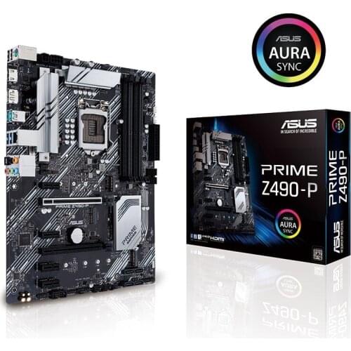 NEW For Asus PRIME Z490-P Original Desktop Intel Z490 Z490M DDR4 Motherboard LGA 1200 i7/i5/i3 USB3.0 M.2 SATA3