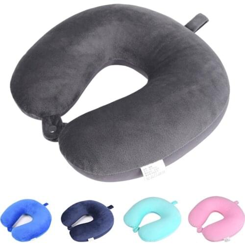 Printing Memory Foam Pillow Neck U-Shape Pillows For Airplane Neck Support Travel Accessories Comfortable Pillows For Sleep