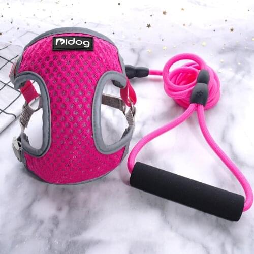 Dog Harness and Leash Set Reflective Mesh Pet Puppy Harness Vest Lead Leahes French Bulldog Harness For Small Medium Dogs Corgi