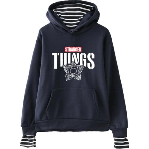 Stranger Things Fake Two Piece Hoodie Men Women 2020 New fashion Favorite popular American TV series Autumn Winter Sweatshirts