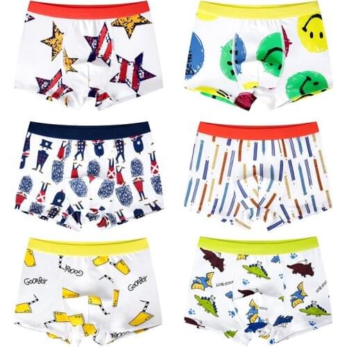 3-11T High Quality Pure Color Boys Underpants Cotton Solid Boys Boxer Briefs Students Kids Underwear Clothing 2 Pcs/lot