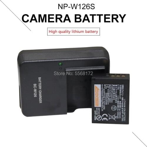 1pc NP-W126S W126S Camera Battery + 1pc BC-W126 BCW126 Battery Charger For Fujifilm Fuji X-H1 X-PRO3 X-PRO2 X-T3 X-T2 X-T30