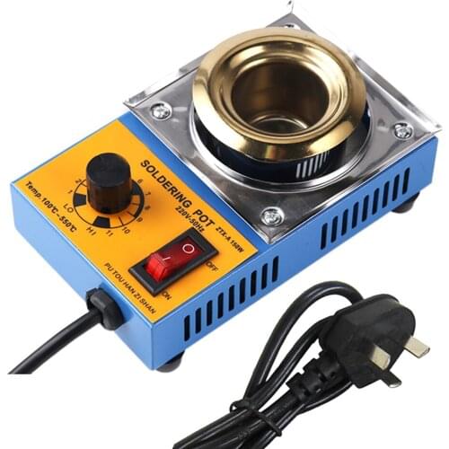 1PCS 220V 150W-350W Solder Pot Tin Melting Furnace Thermoregulation Soldering Desoldering Bath 38 50 80 100mm Melting Tin Pot