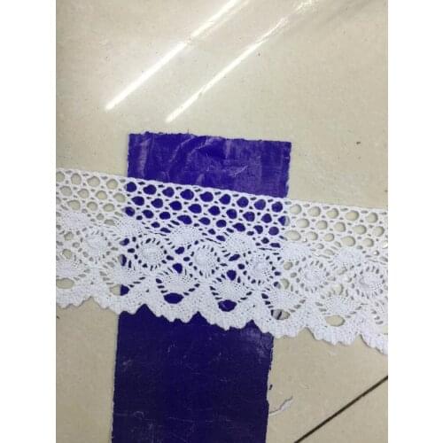 100Yards 55mm lovely white cotton cluny lace trim for children and doll clothes craft sewing
