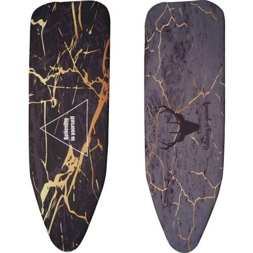 2Pcs 140X50CM Fabric Marbling Ironing Board Cover Protective Press Iron Folding for Ironing Cloth Guard Protect - 4 & 5