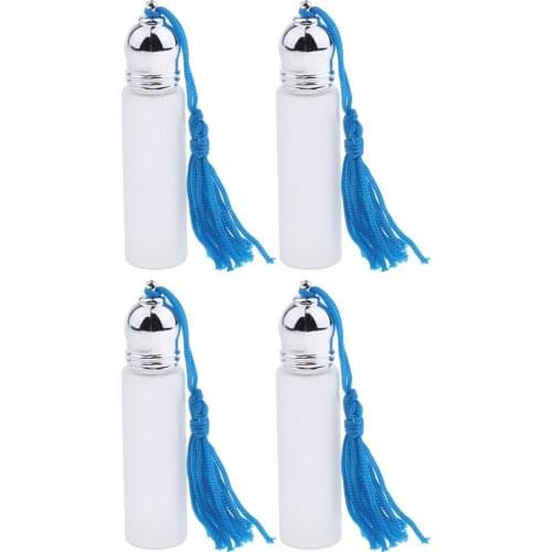 4Pcs Roller Ball Bottle Refillable Cosmetic Container Essential Oil Perfume