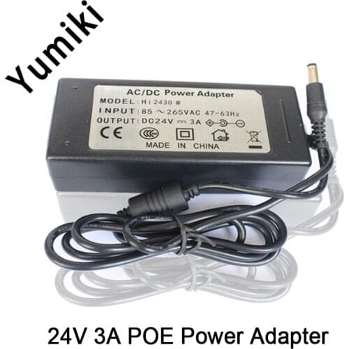 5.5*2.1/5.5*2.5 AC/DC 24V 3A 72W POE adapters for power supply poe switch