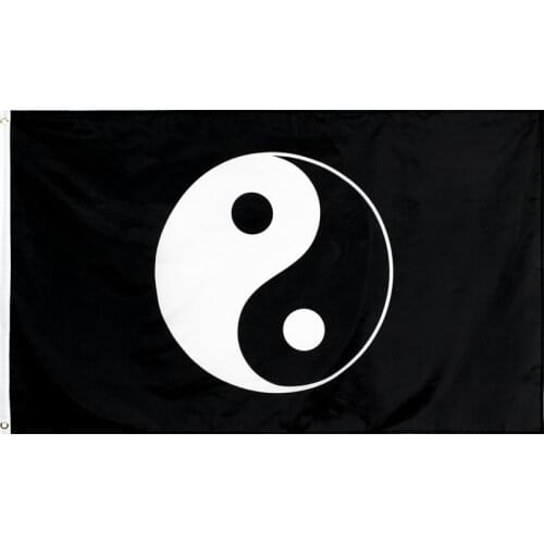 90X150cm YIN-YANG yinyang peace tao taoism yin yang Flag