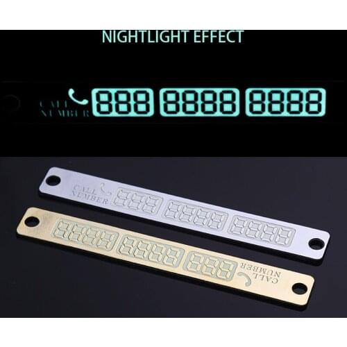 Car Phone Number Card Plate Suckers Temporary Parking Card Telephone Number Sticker Auto Front Parking Assist Universal Styling