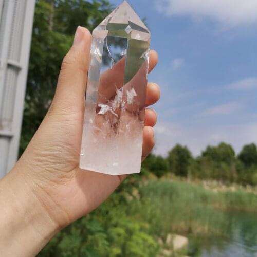 Large Size High Quality Natural Clear Quartz Crystal Gemstone Point Reiki Healing Chakra Rock Quartz Crystal Wand Decoration