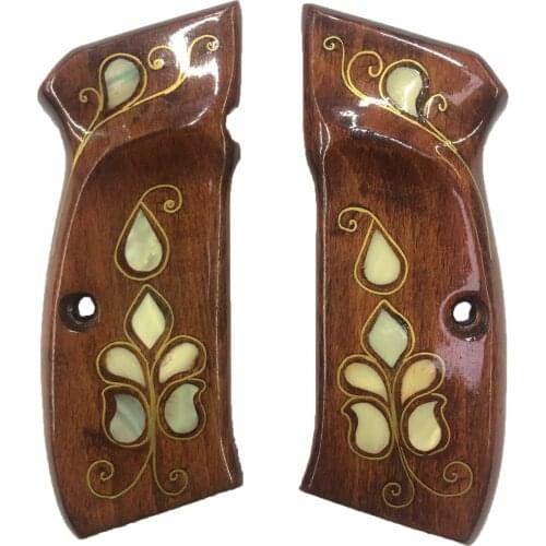 CZ75 Compatible Custom Production Pearl Inlaid Laser Cut Wood Mod63