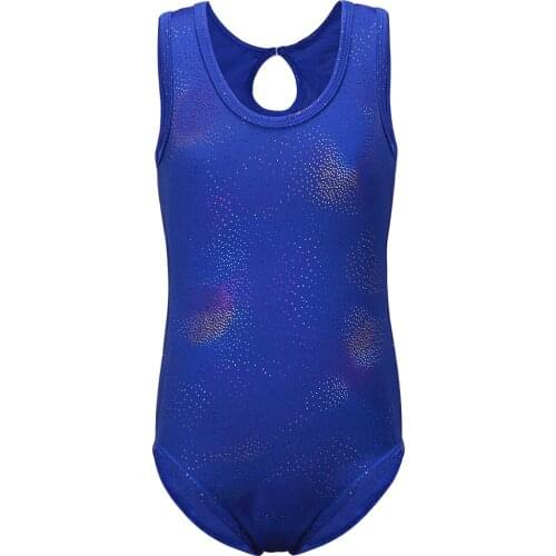 Galaxy Girls Kids Gymnastics Leotards Sleeveless Gilding Elastic Ballet Dancewear Ballet Dance Leotards Dress Professional Cloth