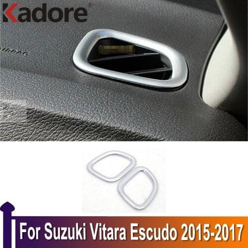 For Suzuki Vitara Escudo 2015 2016 2017 ABS Matte Front Air Vent Outlet Covers Decoration Interior Accessories Wind Out Trims