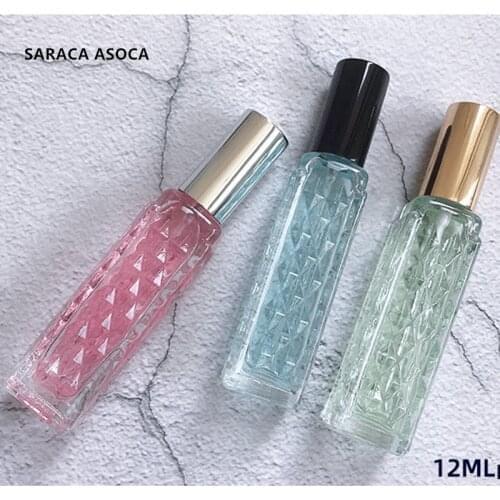 12ml Square Rhombus Perfume Bottles 30pcs/lot Bump Spray Perfume Glass Bottles Empty Cosmetic Bottles