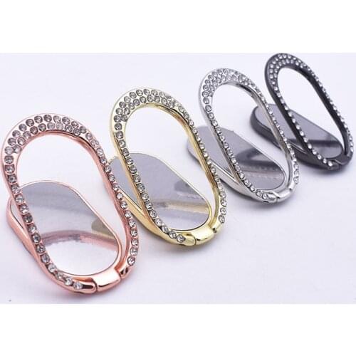 Mobile phone bracket 360 rotating mobile phone bracket luxury diamond ring oval diamond mobile phone ring buckle