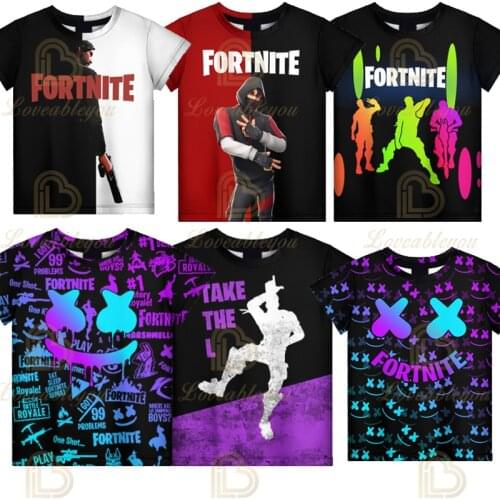 FORTNITE Ninja Raven Fishstick Omega Llamas T Shirt Everyone T-Shirt Fortniter Cute Tee Shirt Basic Short Sleeve Women Tshirt