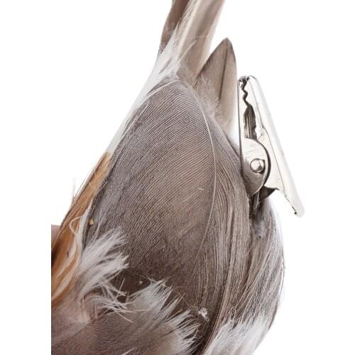 12Pcs Artificial Feathered Bird Realistic Vivid Sparrow Garden