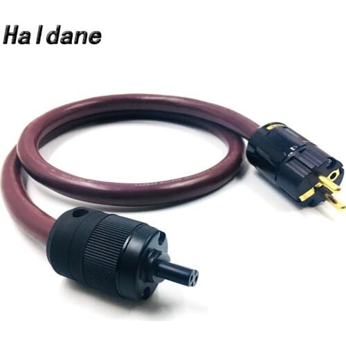 Haldane HIFI Gold-plated US/EU AC Power Cord Cable with firgure 8 C7 IEC Connector Power Cable for AMP/CD Amplifier Player