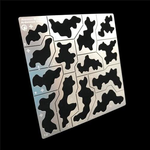 General Forest Camouflage Stenciling Template Leakage Spray Plate AJ0032 for 1/35 1/100 Gundam Military Model Building Tools