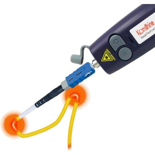 Komshine KFL-10 20MW Fiber optic visual fault locator Fiber Optic Cable Tester 20mW testing Tool 650+10nm Red pen