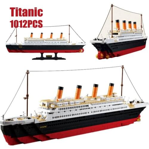 2021 New Titanic Ship Model Series Building Blocks Diy Kits Creator Assemble Bricks Kids Educational Toys For Boys Gifts