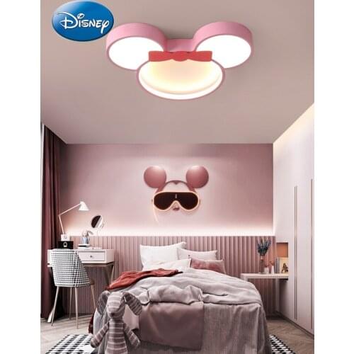 Disney Cartoon Mickey Childrens Room Lamp Girl Bedroom Lamp Boy Modern Eye Protection Room Ceiling Lamp