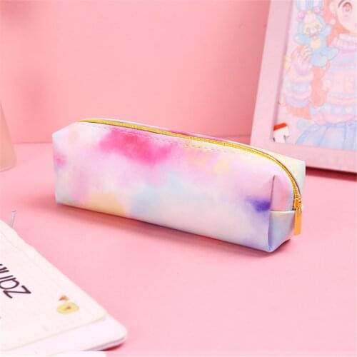 Cute Cosmetic Bag Dreamy Colorful Series Pencil Case Canvas pencil cases for girls Pencil Bags Stationery Bag Storage Bag