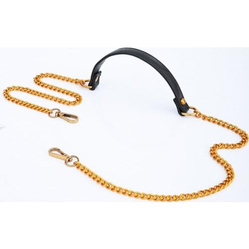 Fashion Bag Chain Accessories Metal Chain Crossbody Bag Chain With Soft Leather Bag Strap Iron Chain Shoulder Strap Accessories