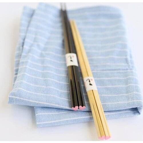Natural Wooden Chopsticks Creative Heart-shaped Japanese Style Handmade Chopsticks Healthy Tableware Kitchen Supplies