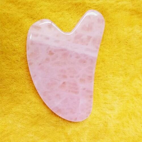 Natural Rose Jade Gua Sha Gouache Scraper Massager for Face Body Facial Skin Lifting Wrinkle Remove Beauty SPA Care Tools