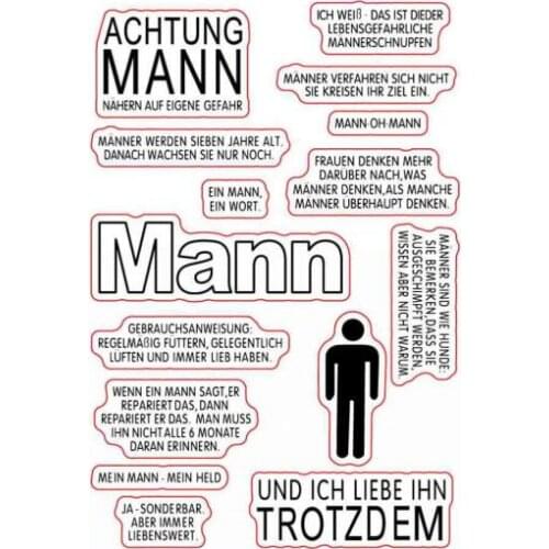 German/mann Transparent Clear Silicone Stamp/Seal for DIY scrapbooking/photo album Decorative clear stamp A0161