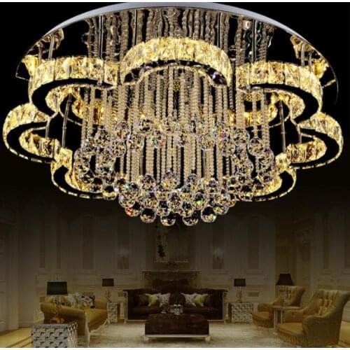 New led ceiling lamp living room lighting simple modern crystal lamp round European bedroom dining room lighting LED lighting