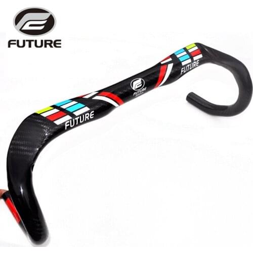 Newest FUTURE Carbon Road Bicycle Handlebars 3K UD Gloss Bike Handlebar Cycling Bicicleta Bent Bar 400/420/440mm Bicicle Parts