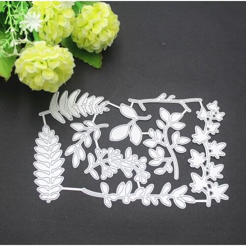 New2018 Metal Dies Cutting Die Cut DIY Decorative Embossing Scrapbooking Tree 9Pcs Leaves Flower Craft Stamps Stencil 11*17.5cm