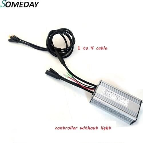 SOMEDAY Ebike controller KT36V/48V 14A/15A/17A/22A Kunteng 24V 20A Square Wave Controller with 1 to 4 Cable Waterproof Plug