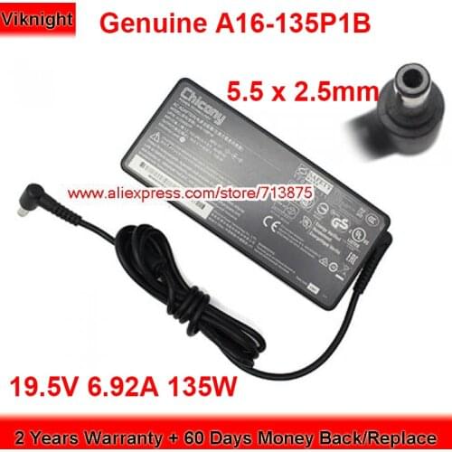 Genuine Chicony A16-135P1B 135W Charger A135A007P 19.5V 6.92A AC Adapter for Msi MS-16J9 GL63 GS63 7RD STEALTH