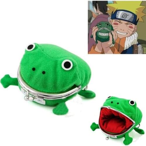 Hot Japan Anime Naruto Coin Purse Green Frog Funny Wallet Fancy Burse Gift