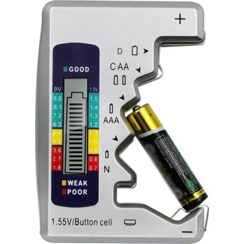 Universal Digital LCD Battery Tester Checker C D N AA AAA 9V 1.5V Button Cell Battery Power Supply Testing Monitor