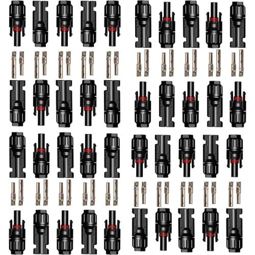 20 pairs x PV Connector male female 30 A 1000 V Solar Panel branch series Connect solar system used for PV Cable 2.5/4/6mm2