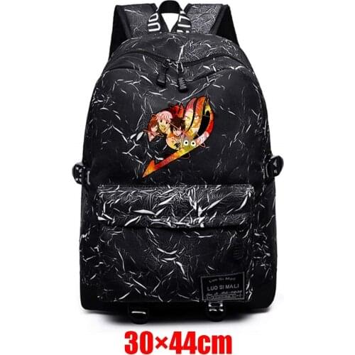 Anime Fairy Tail Unisex Backpack Teenager Schoolbag Fabric Packsack Mochila High Quality Student Casual Travel Laptop Bag