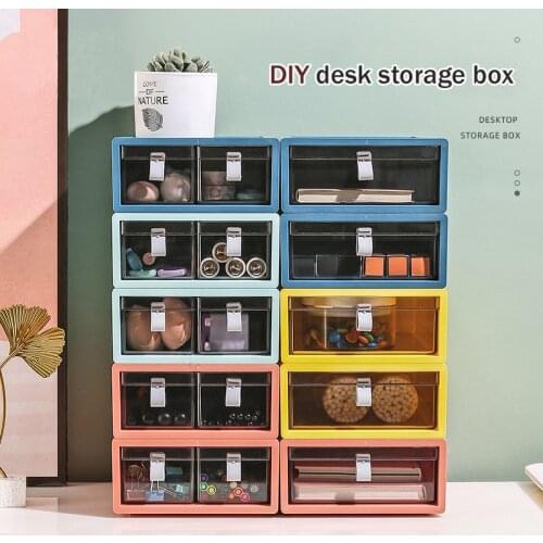 Desk Storage Box Drawer Type Multi-layer Storage Box Simple Office Desk Storage Rack For Students' Stationery And Sundries