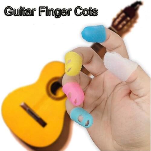 Guitar Finger Sleeve Silicone Practice Protection Finger Hollow Breathable Auxiliary Multi-function Universal Model Accessories