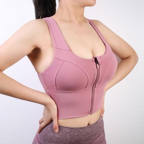 Zipper Sport Vest Push Up Bra Women Quick drying Yoga Tops Women Jersey Comfortable Fitness Gym Shirt Jogging Running Top
