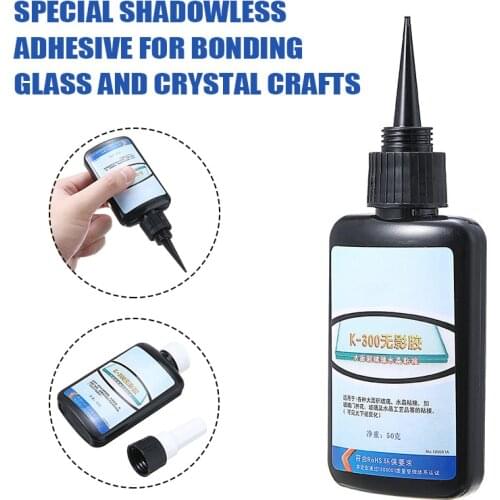 K-300 50ml UV Glue Ultraviolet Solidify Crafts Clear Adhesive UV Curing Adhesive Large Area Glass Bonding Glue